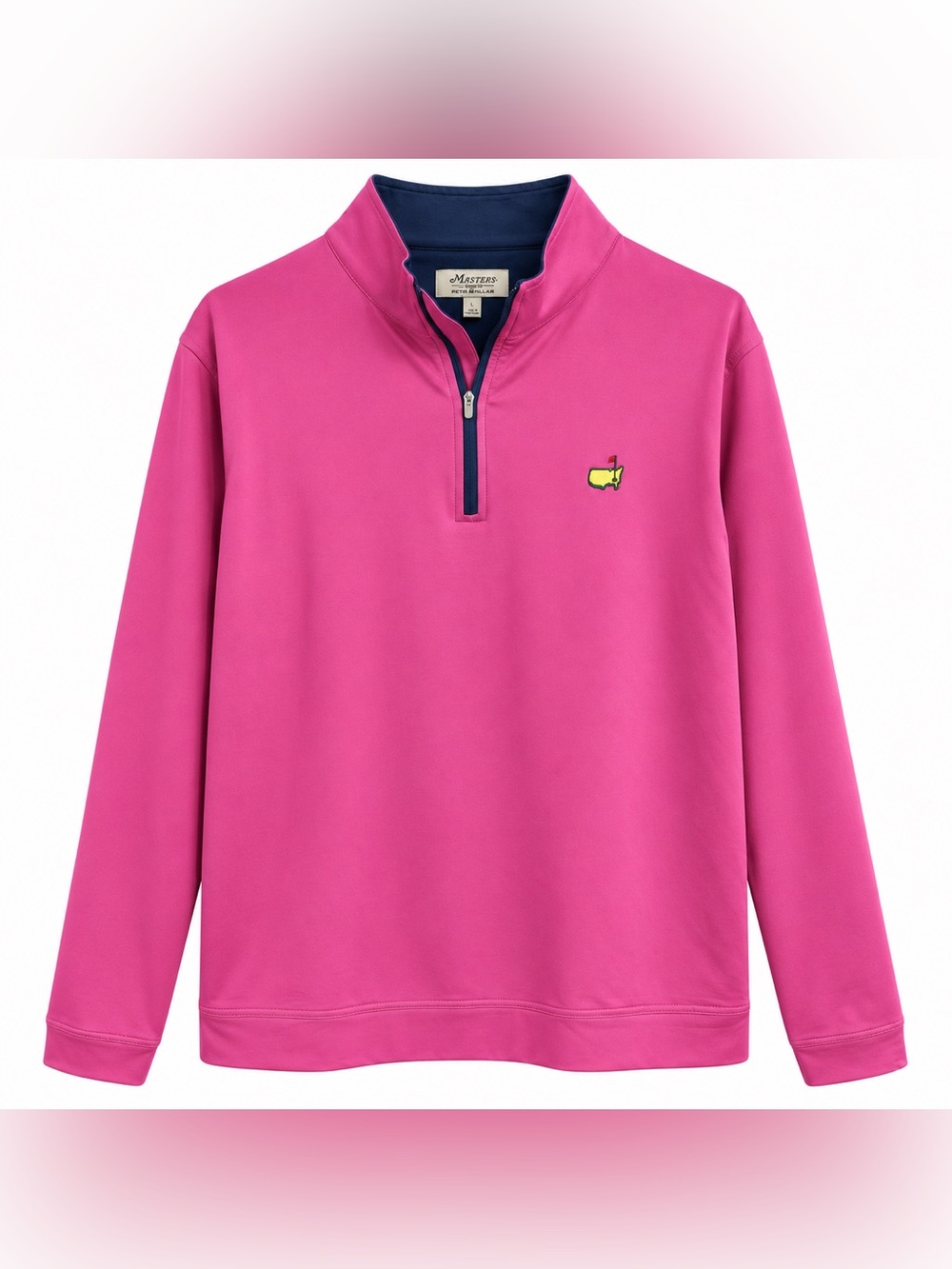 Peter Millar Masters Men’s Quarter-Zip Pullover Pink Size Large